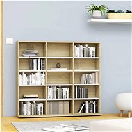 CD cabinet white and sonoma oak 102 × 23 × 89,5 cm chipboard - Cabinet