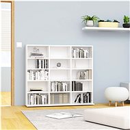 CD cabinet white with high gloss 102x23x89,5 cm chipboard - Cabinet