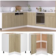 Lower corner cabinet sonoma oak 75,5x75,5x80,5 cm chipboard - Cupboard