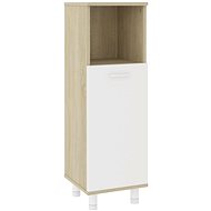 Bathroom cabinet white oak sonoma 30 × 30 × 95 cm chipboard - Bathroom Cabinet