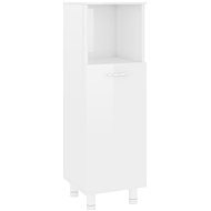 Bathroom cabinet white high gloss 30 × 30 × 95 cm chipboard - Bathroom Cabinet