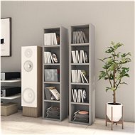 CD cabinets 2 pcs grey 21 × 16 × 93,5 cm chipboard - Cabinet