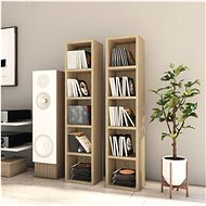 CD cabinets 2 pcs oak sonoma 21 × 16 × 93,5 cm chipboard - Cabinet