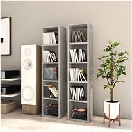 CD cabinets 2 pcs concrete grey 21 × 16 × 93,5 cm chipboard - Cabinet