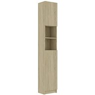 Bathroom cabinet oak sonoma 32 × 25,5 × 190 cm chipboard - Bathroom Cabinet