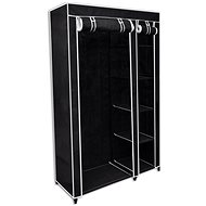 Folding wardrobe black 110 × 45 × 175 cm - Wardrobe