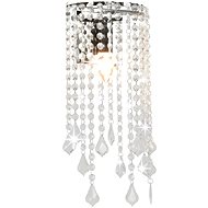 Wall Light with Crystal Beads Silver Rectangular E14 - Wall Lamp