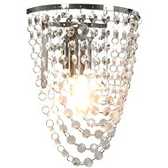 Wall Light with Crystal Beads, Silver Oval E14 - Wall Lamp
