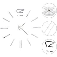 3D Wall Clock with Modern Design 100cm XXL Silver - Wall Clock