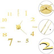 3D Wall Clock with Modern Design 100cm XXL Gold - Wall Clock
