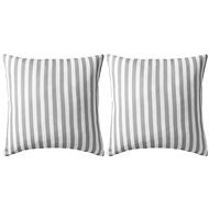 Outdoor cushions 2 pcs striped 45x45 cm grey - Pillow