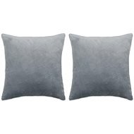 Pillow set 2 pcs velour 45 × 45 cm grey - Pillow