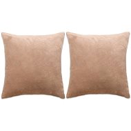Pillow set 2 pcs velour, 45 × 45 cm, beige - Pillow