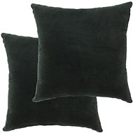 Cotton velvet cushions 2 pcs 45 × 45 cm green - Pillow