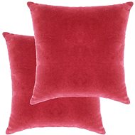 Cotton velvet cushions 2 pcs 45 × 45 cm pink - Pillow