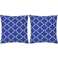 Printed pillows 2 pcs blue 40 × 40 cm cotton - Pillow