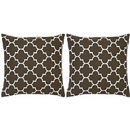 Printed pillows 2 pcs brown 40 × 40 cm cotton - Pillow