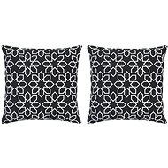 Printed pillows 2 pcs black and white 40 × 40 cm cotton - Pillow