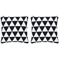 Printed pillows 2 pcs black and white 40 × 40 cm cotton - Pillow