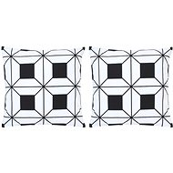 Printed pillows 2 pcs black and white 40 × 40 cm cotton - Pillow