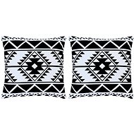 Printed pillows 2 pcs black and white 40 × 40 cm cotton - Pillow
