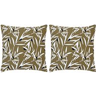 Printed cushions 2 pcs taupe 40 × 40 cm cotton - Pillow