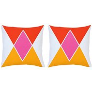 Printed pillows 2 pcs multicoloured 40 × 40 cm cotton - Pillow