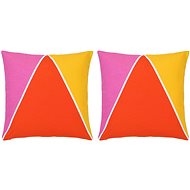 Printed pillows 2 pcs multicoloured 40 × 40 cm cotton - Pillow