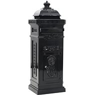 Column mailbox in vintage style rustproof black - Mailbox