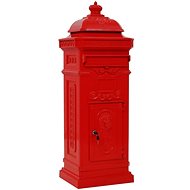 Column mailbox in vintage style rustproof red - Mailbox