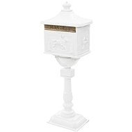 Mailbox with base aluminium vintage rustproof white - Mailbox