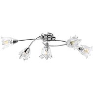 Ceiling Light Transparent Glass Shades 5 Bulbs E14 Tulip - Ceiling Light