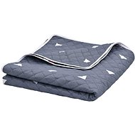 Blanket dark blue 220 × 240 cm quilted ultrasonic textile - Duvet 