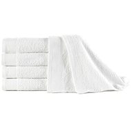 Towels 5 pcs cotton 450 g\m2 50 × 100 cm white - Towel