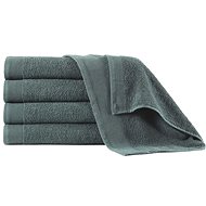 Towels 5 pcs cotton 450 g\m2 50 × 100 cm green - Towel