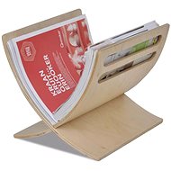 Wooden magazine rack, freestanding, natural shade - Magazine Rack