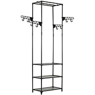 Clothes rack steel and non-woven 55x28,5x175 cm black - Clothes Hanger