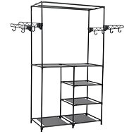 Clothes rack black 87x44x158 cm steel and non-woven fabric - Clothes Hanger