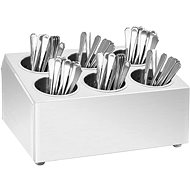 Cutlery rack 6 baskets square stainless steel - Cutlery Stand