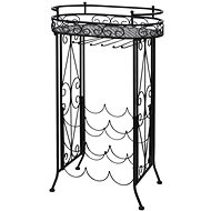 Wine rack with glass holder for 9 bottles metal - Wine Stand