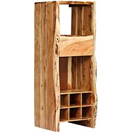 Wine Rack made of Solid Acacia Natural Edge 40 × 40 × 110cm - Wine Stand