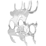 Wine rack silver 33 × 14 × 54 cm solid aluminium - Wine Stand