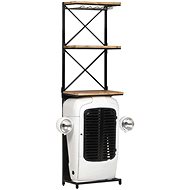 Wine Rack Tractor White 49x31x170cm Thick Solid Mango Tree - Wine Stand