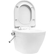 Hanging toilet without flushing ring with bidet function ceramic white - Toilet Bowl