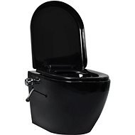 Hanging toilet without flushing ring function bidet ceramic black - Toilet Bowl
