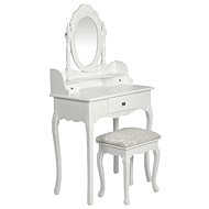 Dressing table with mirror and stool white - Dressing Table
