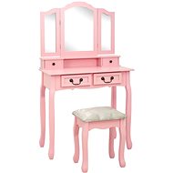 Dressing table with stool pink 80 × 69 × 141 cm pavlovnia - Dressing Table