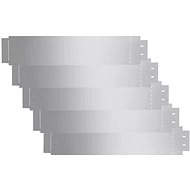 Grass edging, 5 pcs, galvanized steel, 100x20 cm - Lawn Edging