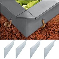 Slug barriers 4 pcs galvanized steel 50x7x25 cm 0,7 mm - Lawn Edging