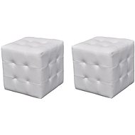 2 × stool cube white - Ottoman